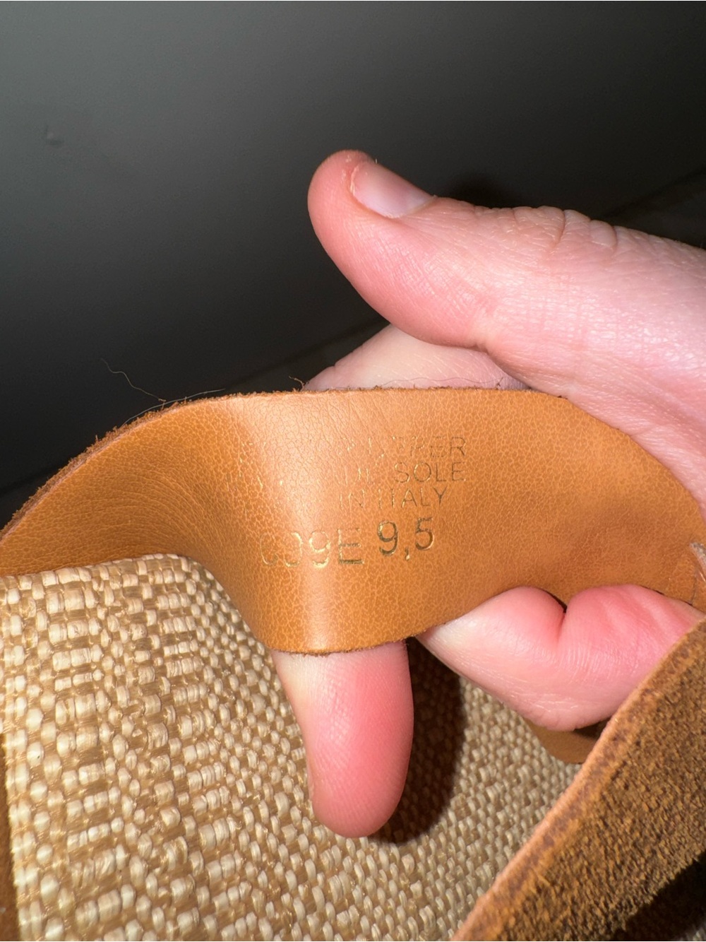 Classic Chic Mila Paoli Italian Leather Tan Suede Slide Sandals - Picture 3 of 3